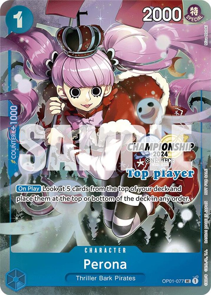 Perona [Championship 2024 Top Player] OP01-077 One Piece Card Game