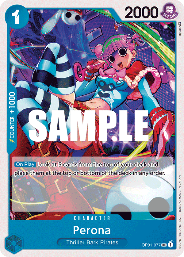 Perona [Let's Get Started Full Art] JP OP01-077 One Piece Card Game