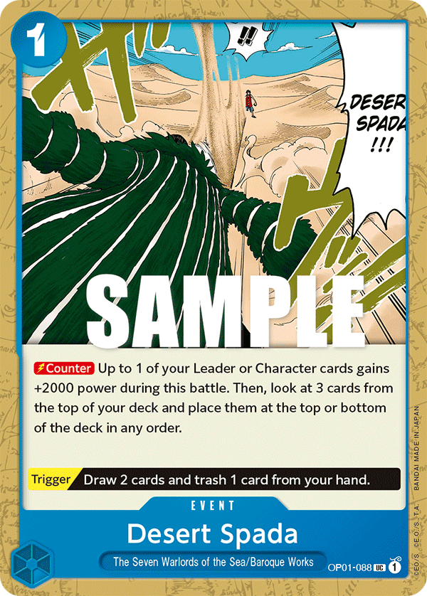 Desert Spada [Errata] OP01-088 One Piece Card Game