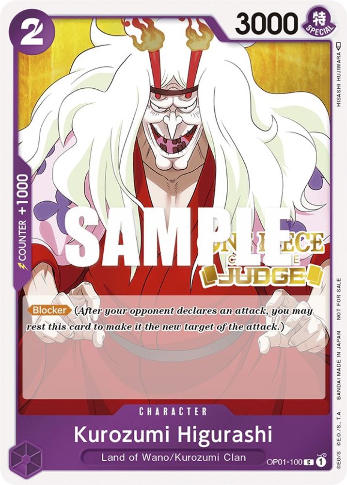 Kurozumi Higurashi [Judge] OP01-100 One Piece Card Game