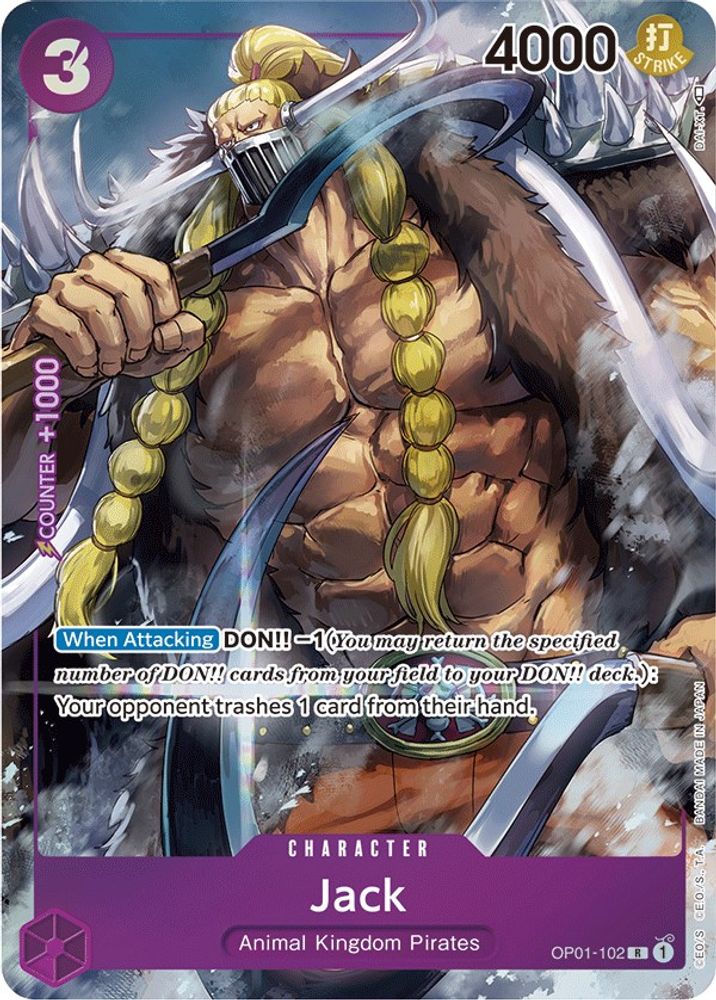 Jack [Alternate Art] OP01-102 One Piece Card Game