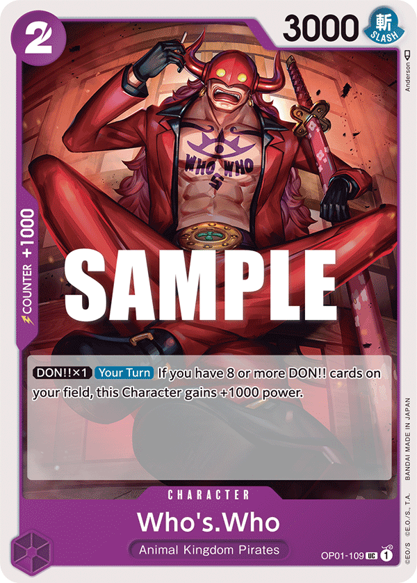 Who's.Who [Box Topper] JP OP01-109 One Piece Card Game