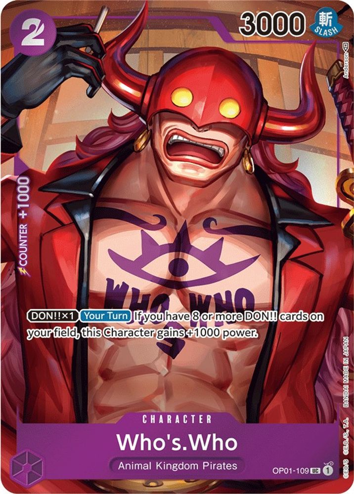 Who's.Who [Box Topper] OP01-109 One Piece Card Game