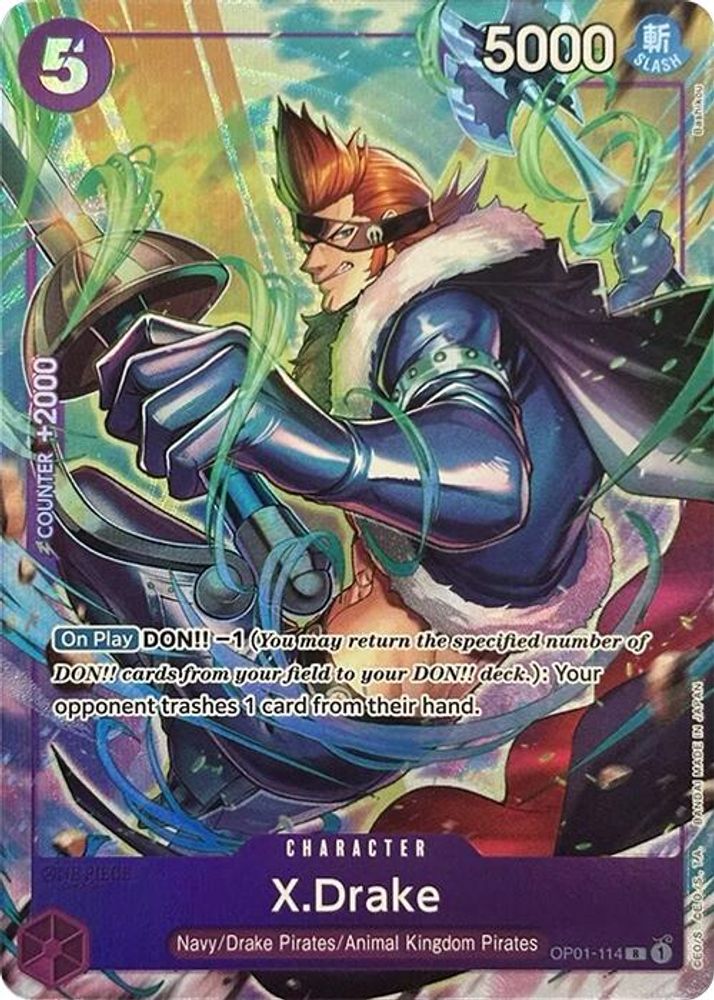 X.Drake [Best Selection] OP01-114 One Piece Card Game
