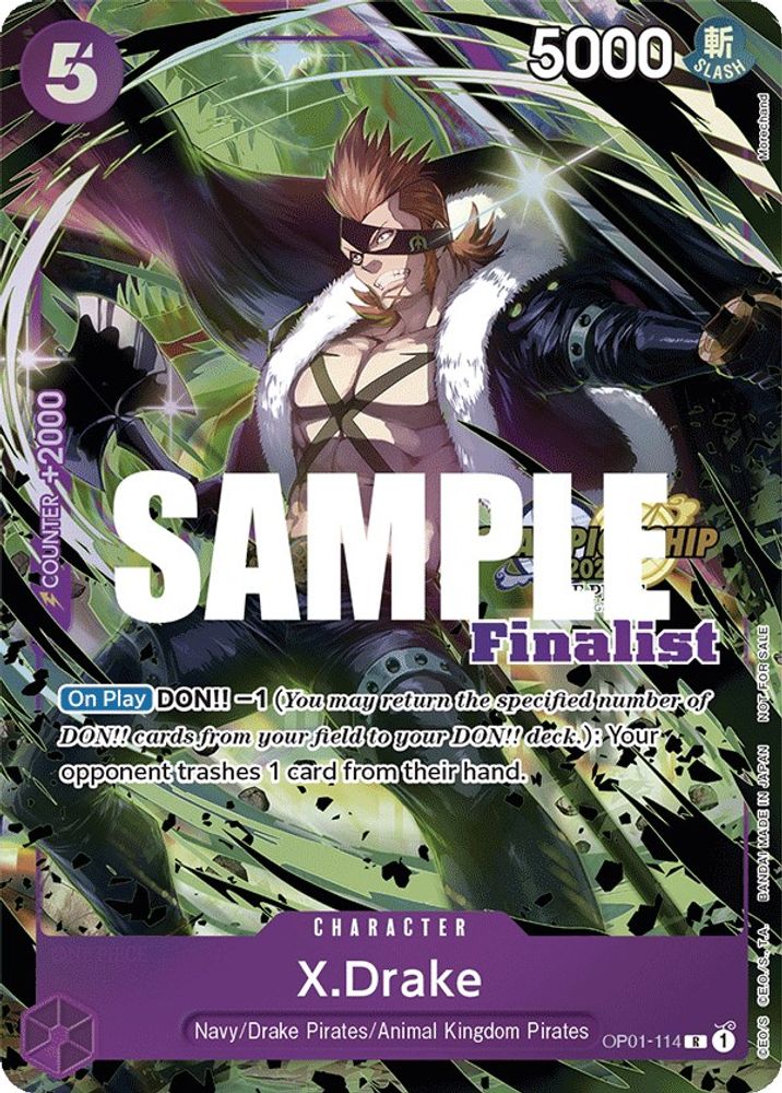 X.Drake [Finalist] OP01-114 One Piece Card Game