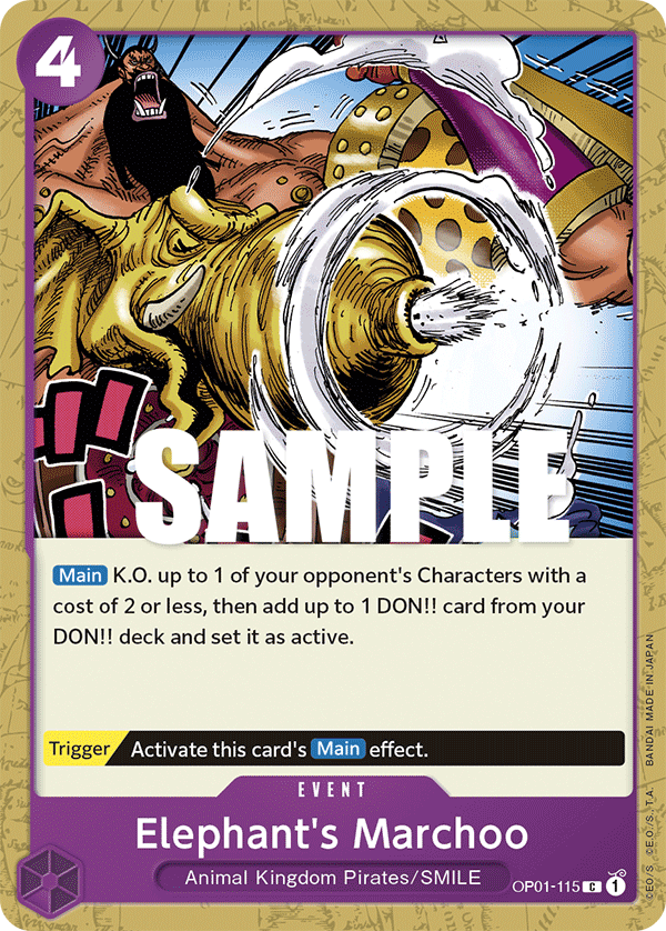 Elephant's Marchoo [Errata] OP01-115 One Piece Card Game
