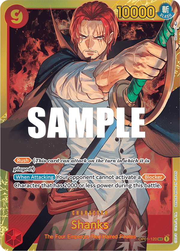 Shanks OP01-120 One Piece Card Game