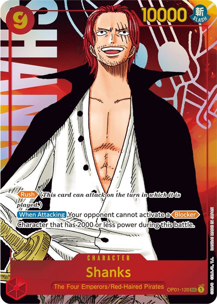 Shanks [Alternate Art] OP01-120 One Piece Card Game