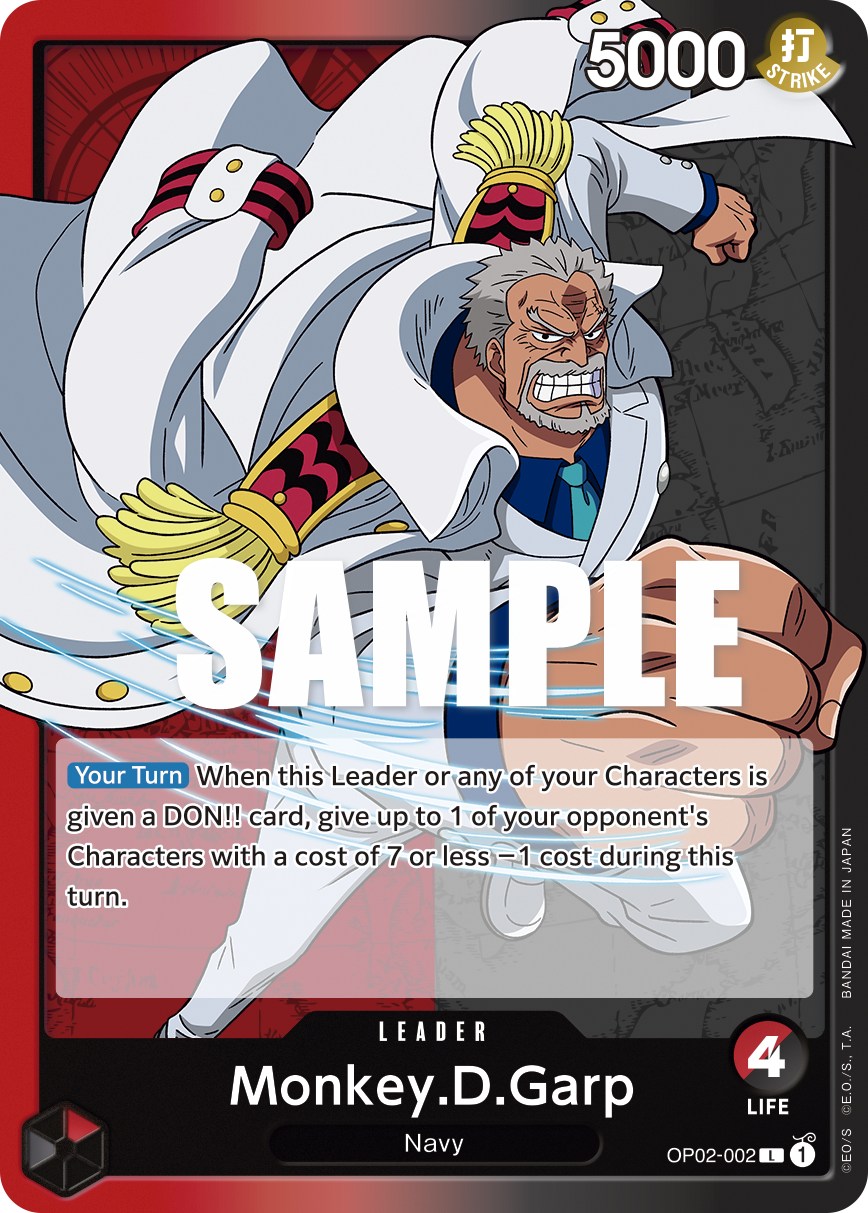 Monkey.D.Garp OP02-002 One Piece Card Game