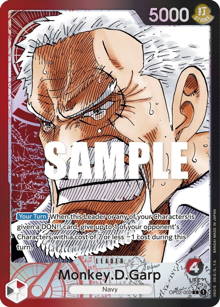 Monkey.D.Garp [Alternate Art] OP02-002 One Piece Card Game