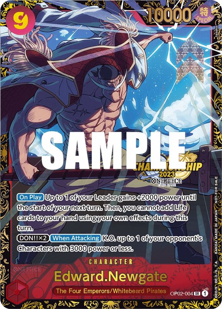 Edward.Newgate [Championship] OP02-004 One Piece Card Game
