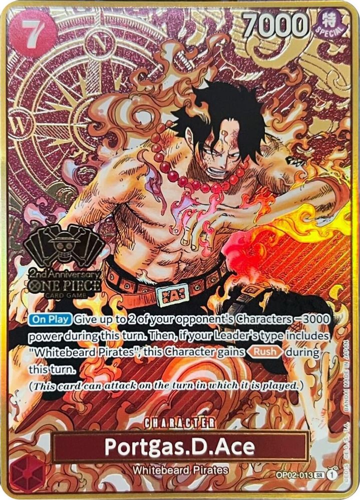 Portgas.D.Ace [2nd Anniversary] OP02-013 One Piece Card Game