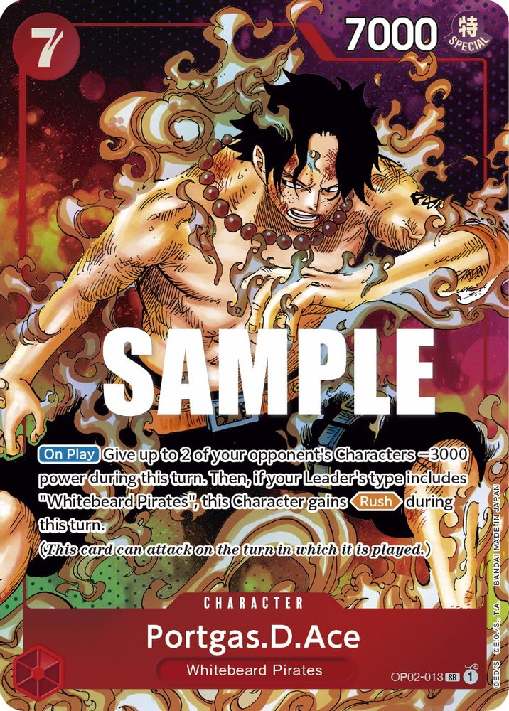 Portgas.D.Ace [Alternate Art] OP02-013 One Piece Card Game