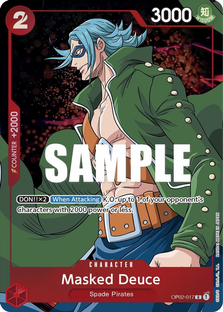 Masked Deuce [Alternate Art] OP02-017 One Piece Card Game