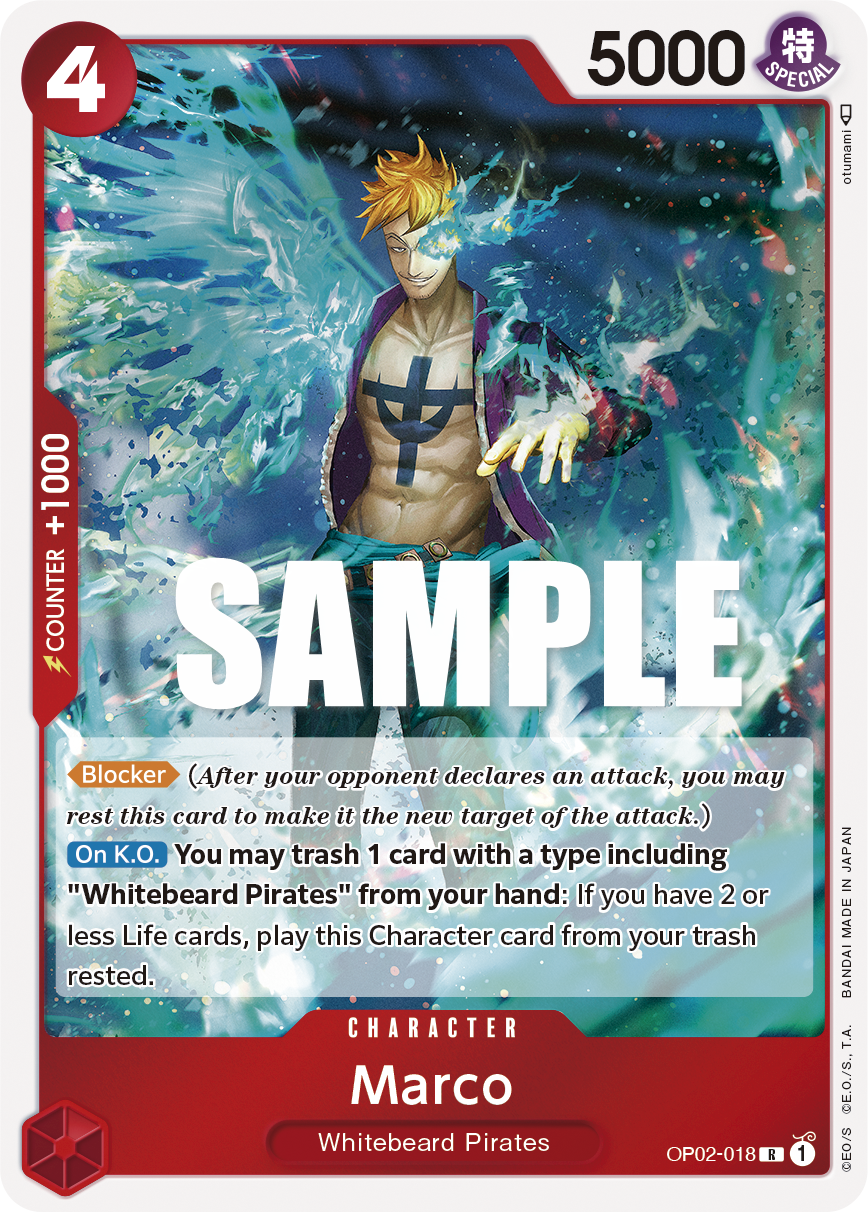 Marco [Jolly Roger PRB01] JP OP02-018 One Piece Card Game