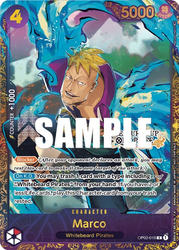 Marco [Treasure Cup] OP02-018 One Piece Card Game