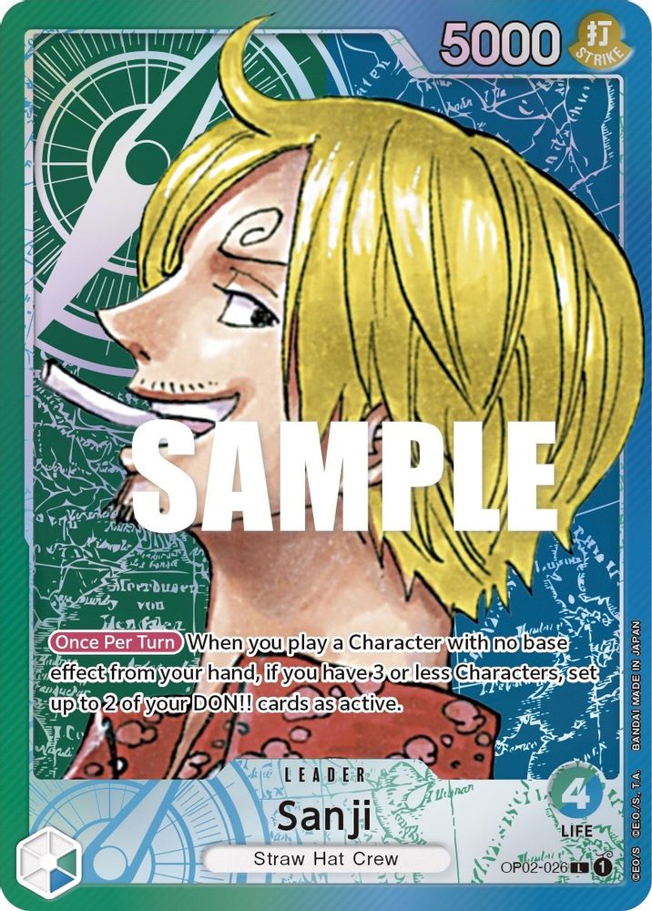 Sanji [Alternate Art] OP02-026 One Piece Card Game