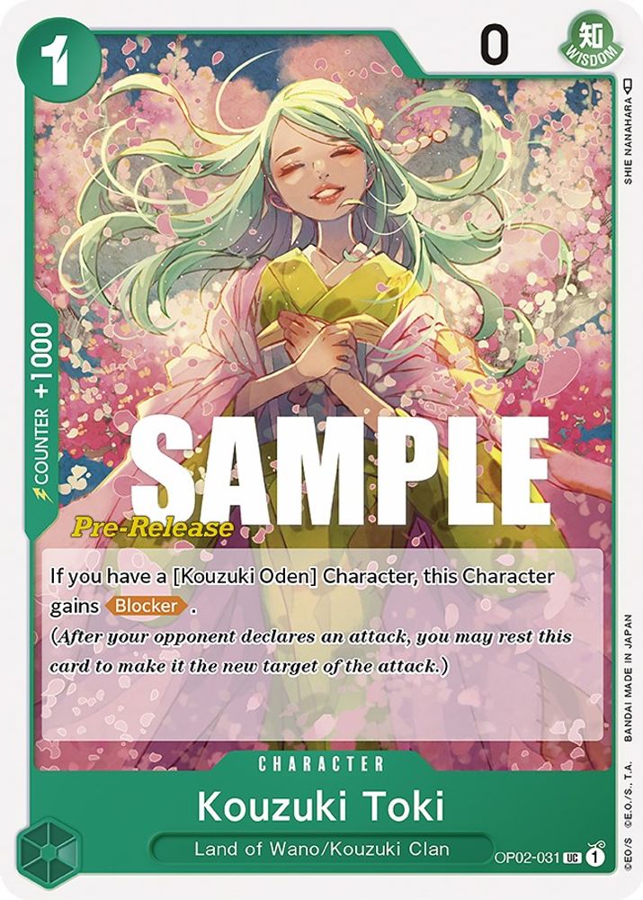 Kouzuki Toki [Pre-release] OP02-031 One Piece Card Game