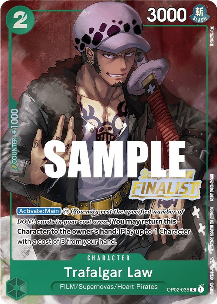 Trafalgar Law [Online Finalist] OP02-035 One Piece Card Game