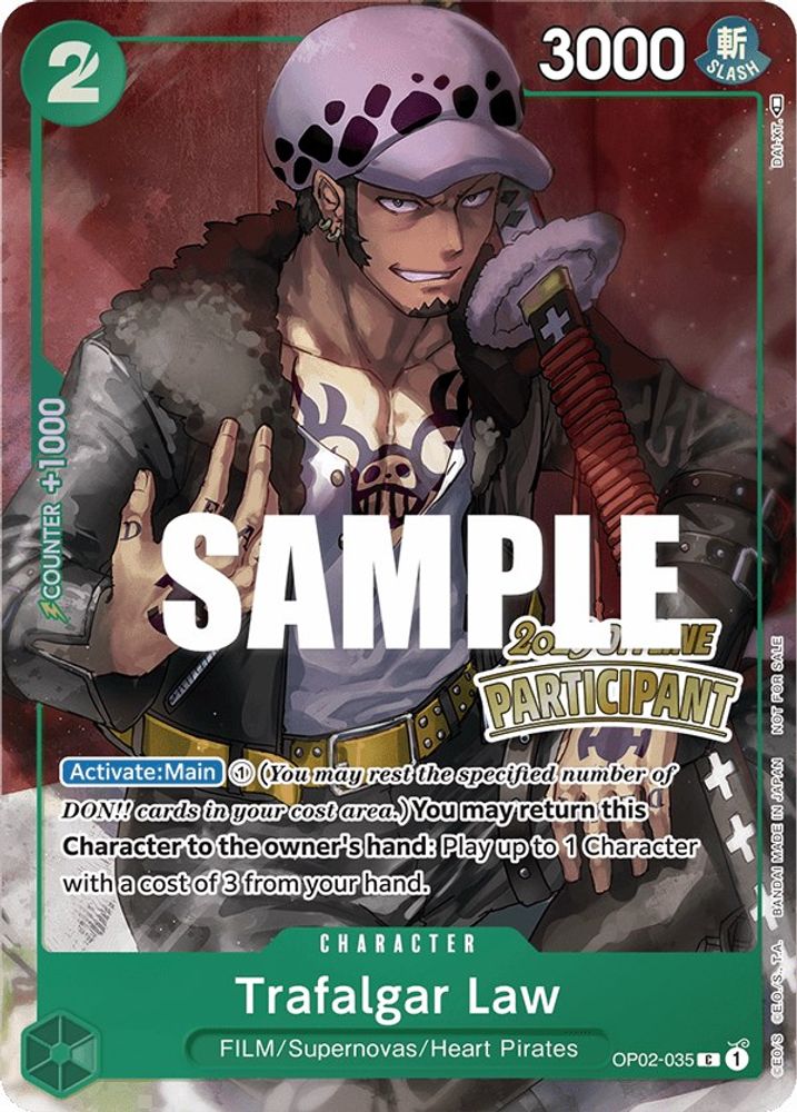 Trafalgar Law [Participant] OP02-035 One Piece Card Game