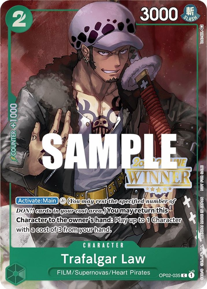 Trafalgar Law [Winner] OP02-035 One Piece Card Game