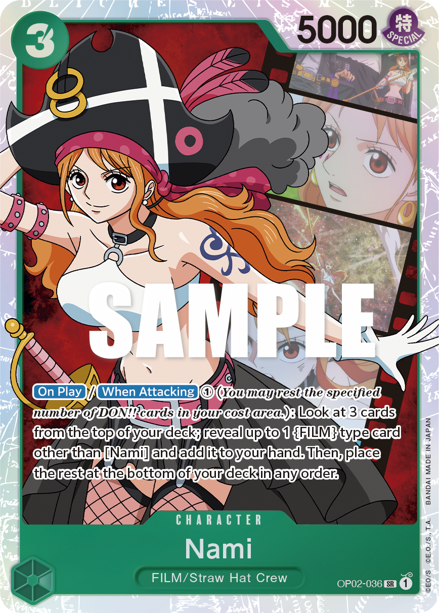 Nami [Alternate Art] JP OP02-036 One Piece Card Game