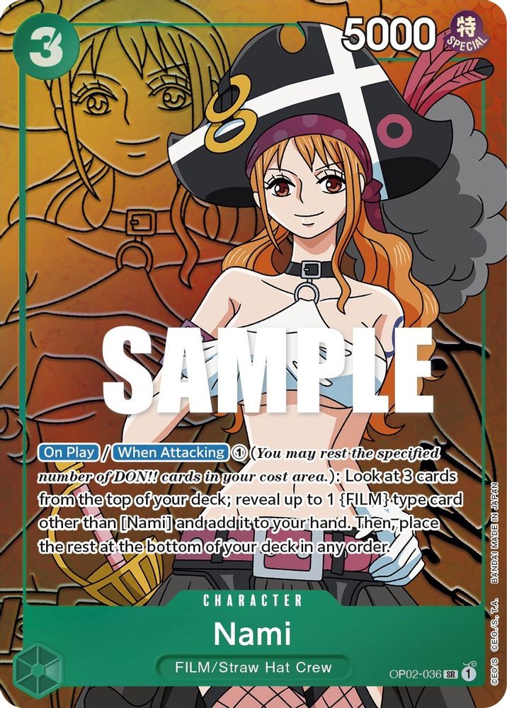 Nami [Alternate Art] OP02-036 One Piece Card Game