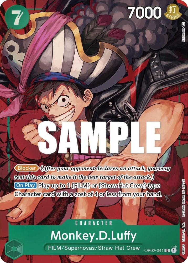Monkey.D.Luffy [Alternate Art] OP02-041 One Piece Card Game