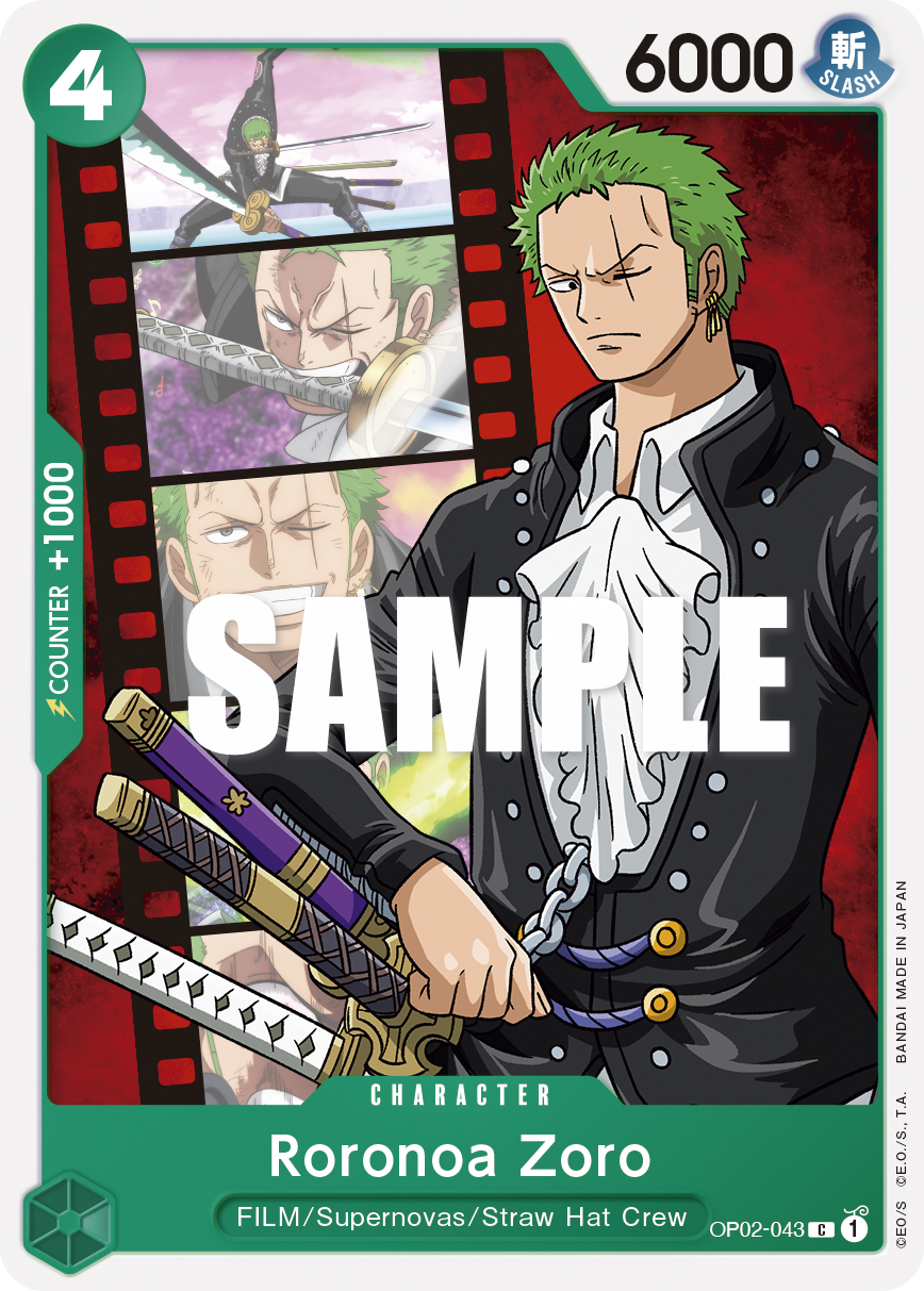 Roronoa Zoro [Pre-release] OP02-043 One Piece Card Game