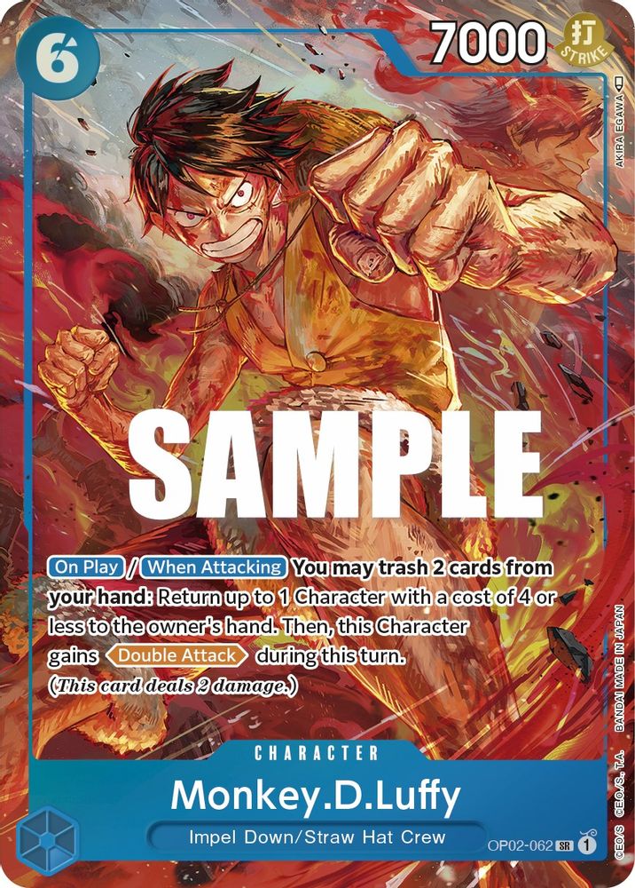 Monkey.D.Luffy [Alternate Art] OP02-062 One Piece Card Game