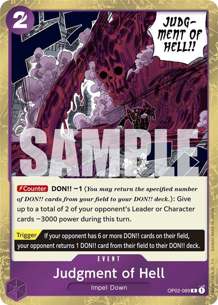 Judgment of Hell [Jolly Roger PRB01] OP02-089 One Piece Card Game