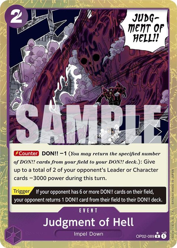 Judgment of Hell [Textured PRB01] OP02-089 One Piece Card Game