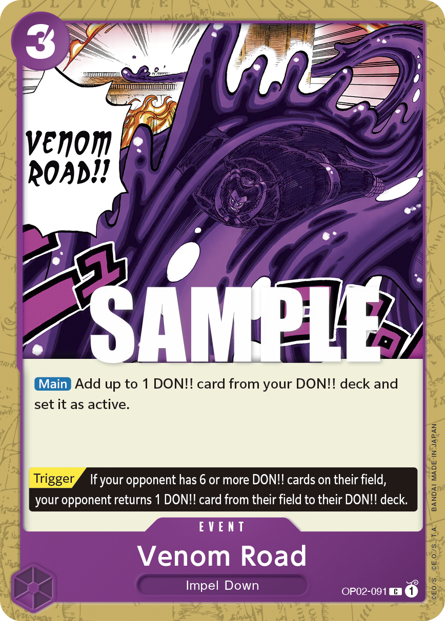 Venom Road [Pre-Release] OP02-091 One Piece Card Game