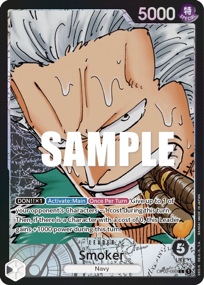 Smoker [Alternate Art] OP02-093 One Piece Card Game