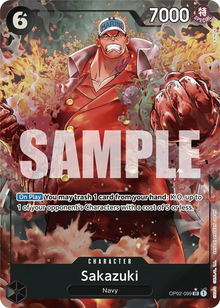 Sakazuki [Alternate Art PRB01] OP02-099 One Piece Card Game
