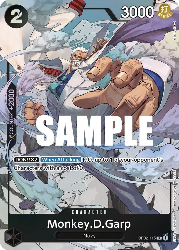 Monkey.D.Garp [Alternate Art] OP02-115 One Piece Card Game