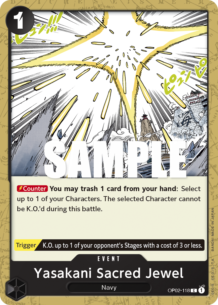 Yasakani Sacred Jewel [Pre-Release] OP02-118 One Piece Card Game