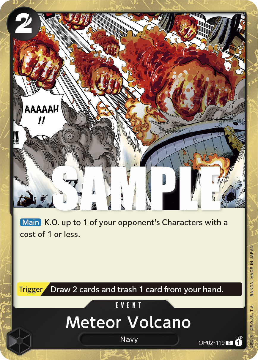 Meteor Volcano OP02-119 One Piece Card Game