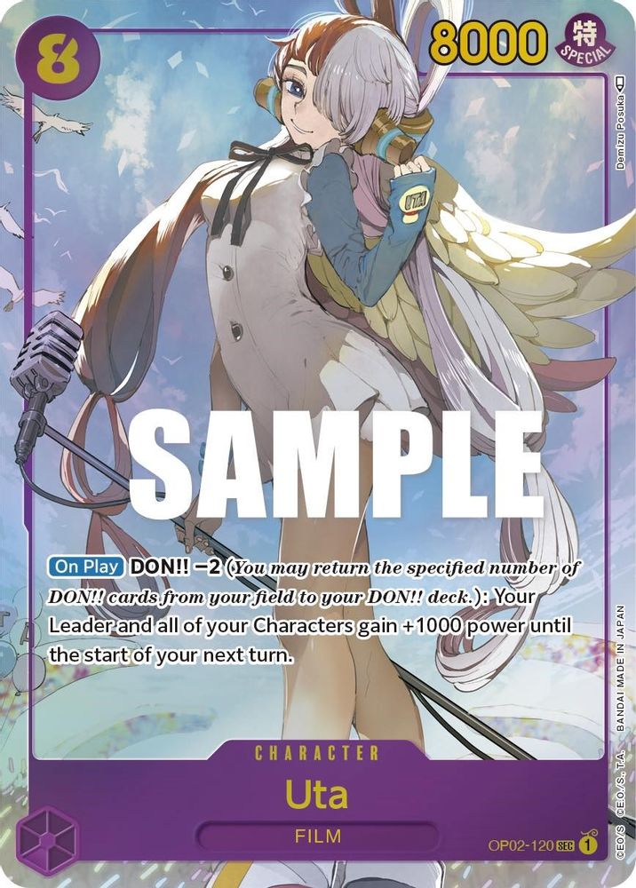 Uta [Alternate Art] OP02-120 One Piece Card Game