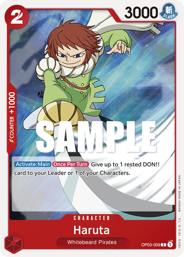 Haruta [Pre-Release] OP03-009 One Piece Card Game