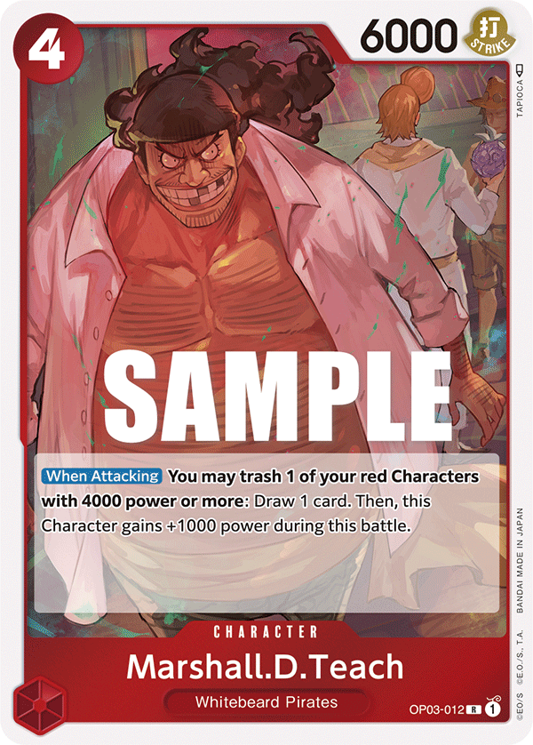 Marshall.D.Teach OP03-012 One Piece Card Game