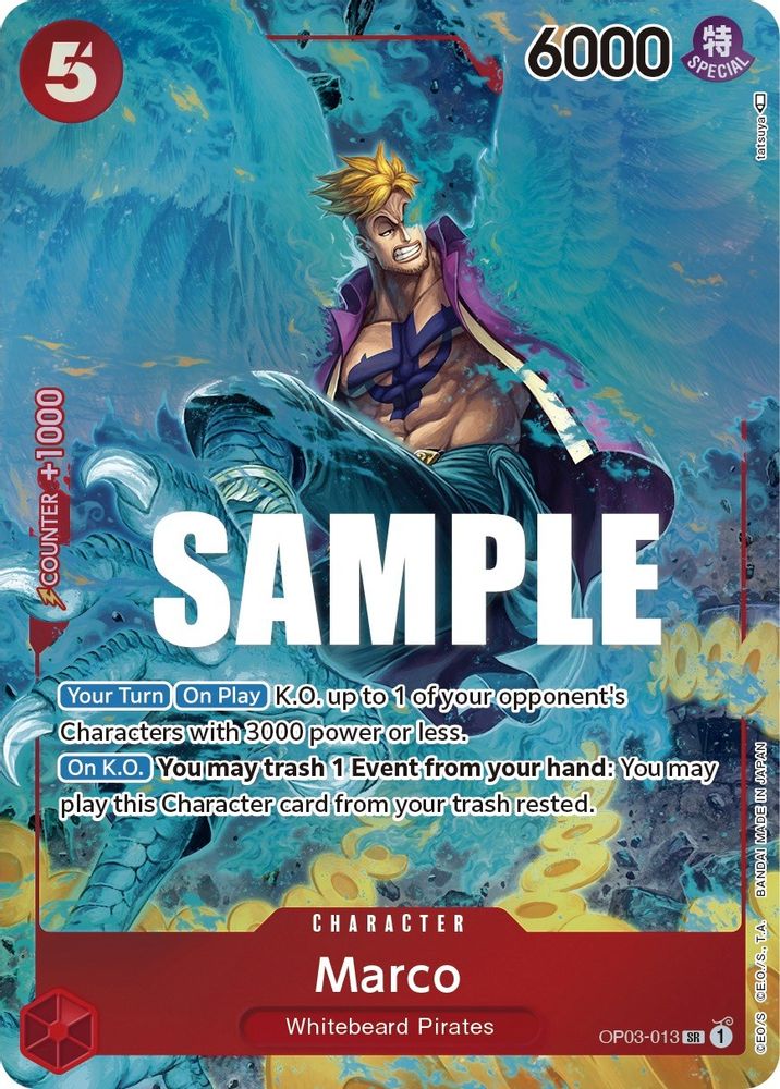 Marco [Alternate Art] OP03-013 One Piece Card Game
