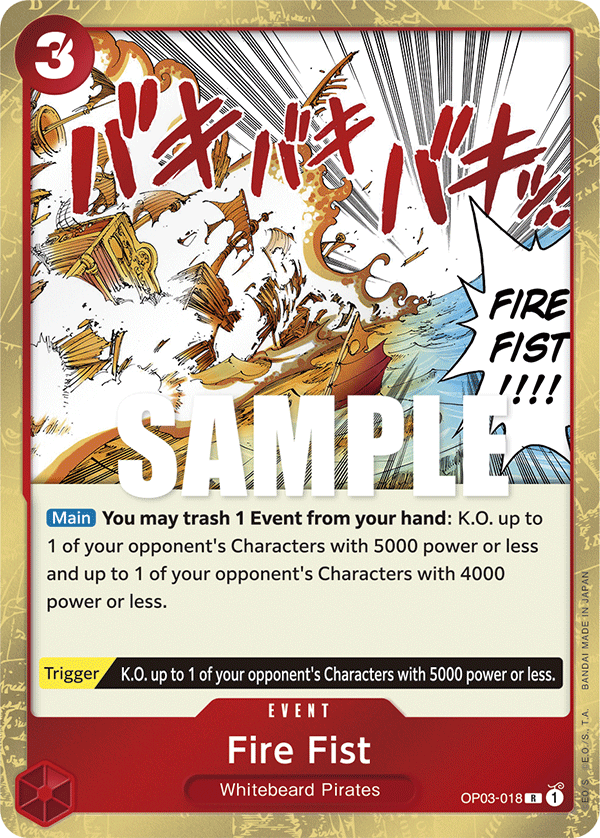 Fire Fist OP03-018 One Piece Card Game