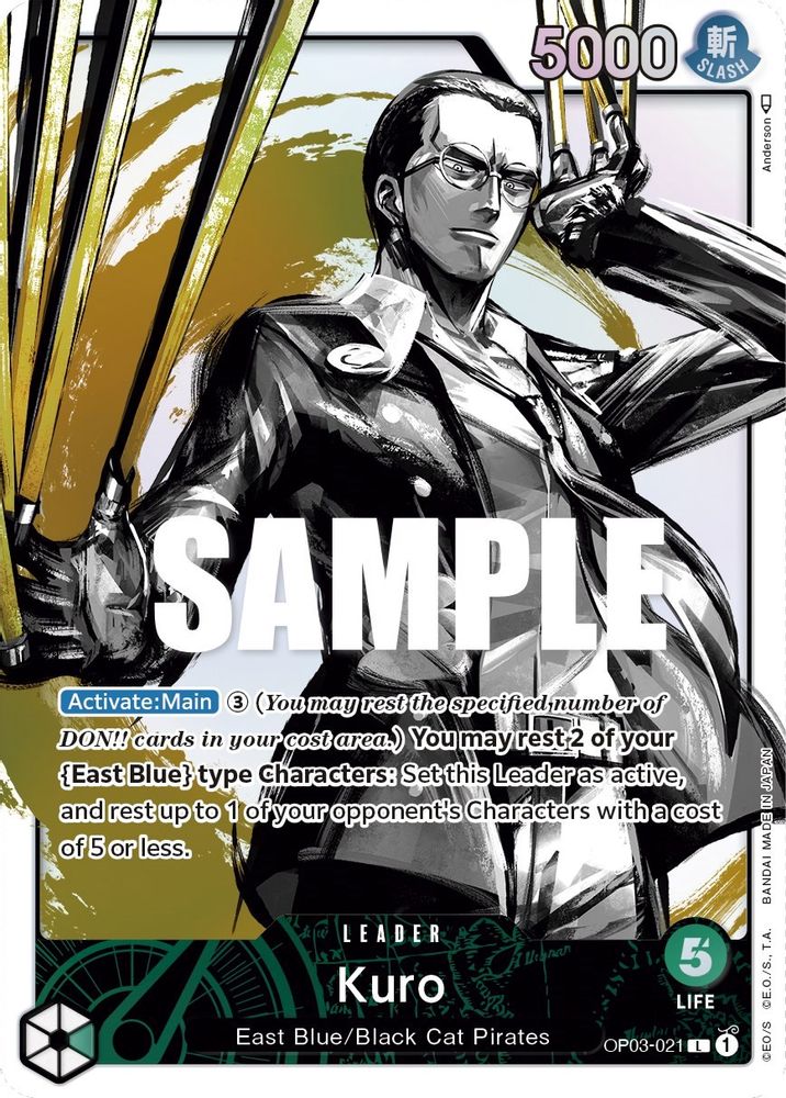 Kuro [Alternate Art] OP03-021 One Piece Card Game