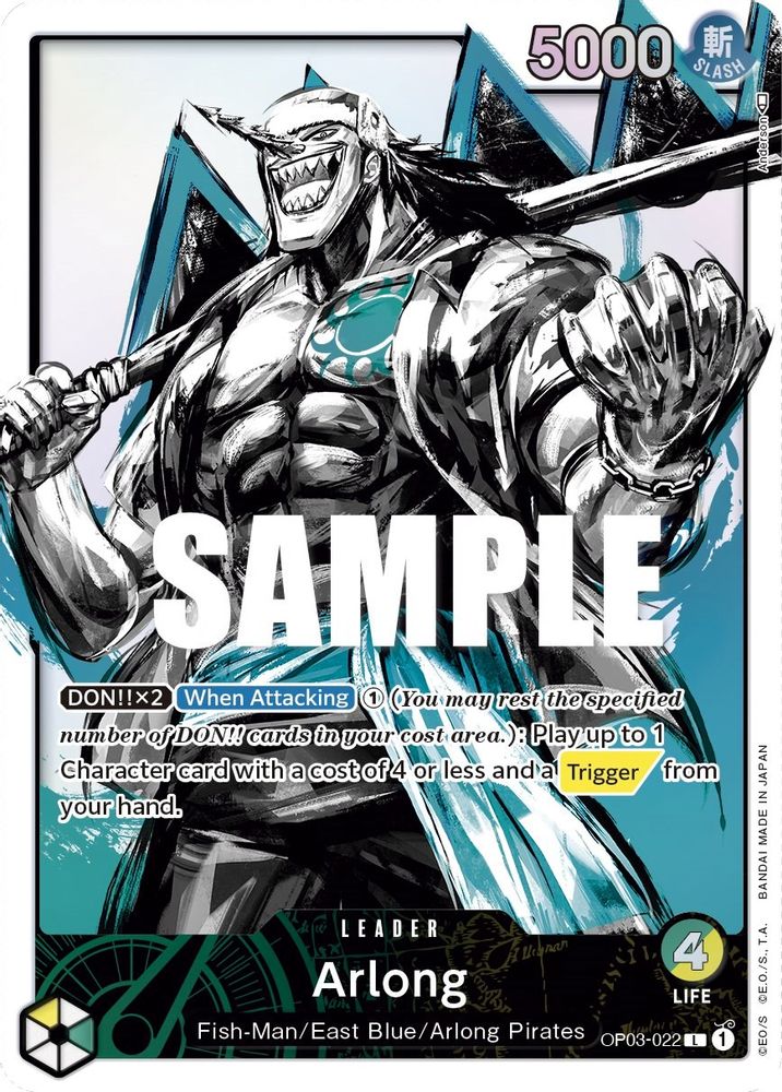 Arlong [Alternate Art] OP03-022 One Piece Card Game