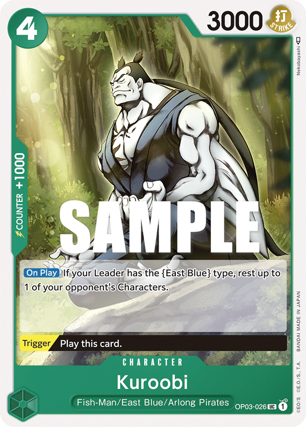Kuroobi OP03-026 One Piece Card Game