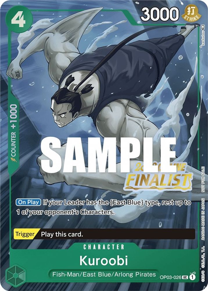Kuroobi [Online Finalist] OP03-026 One Piece Card Game
