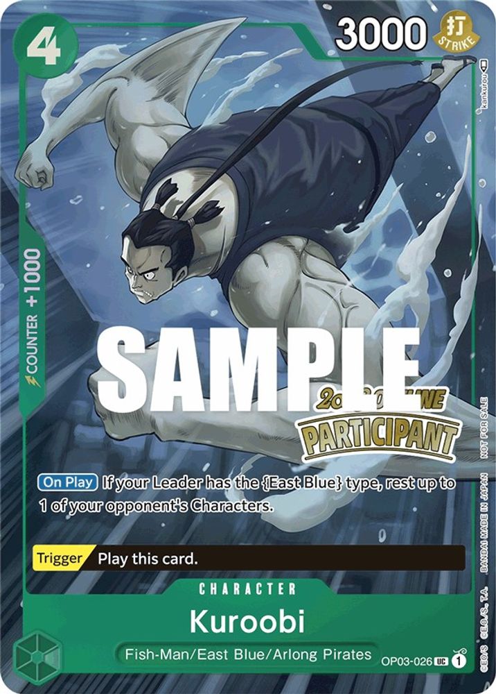 Kuroobi [Participant] OP03-026 One Piece Card Game