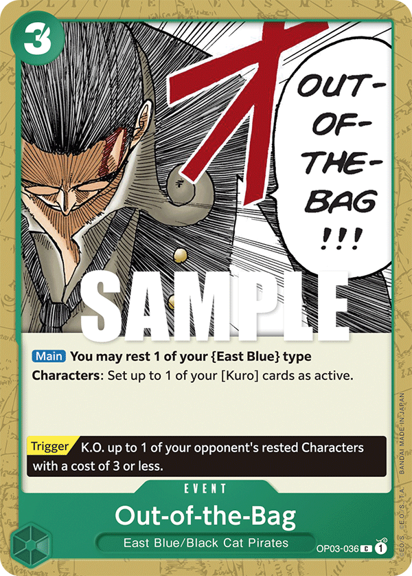 Out-of-the-Bag OP03-036 One Piece Card Game
