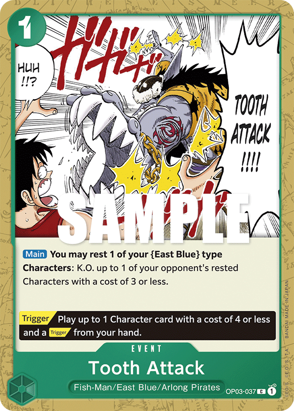 Tooth Attack [Pre-Release] OP03-037 One Piece Card Game